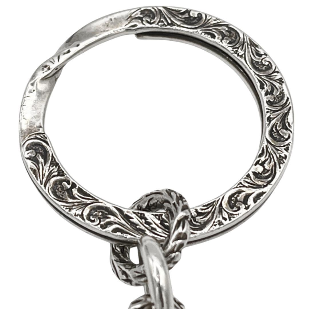 グッチ 925 インターロッキングG アラベスク キーリング シルバー 銀 Ag