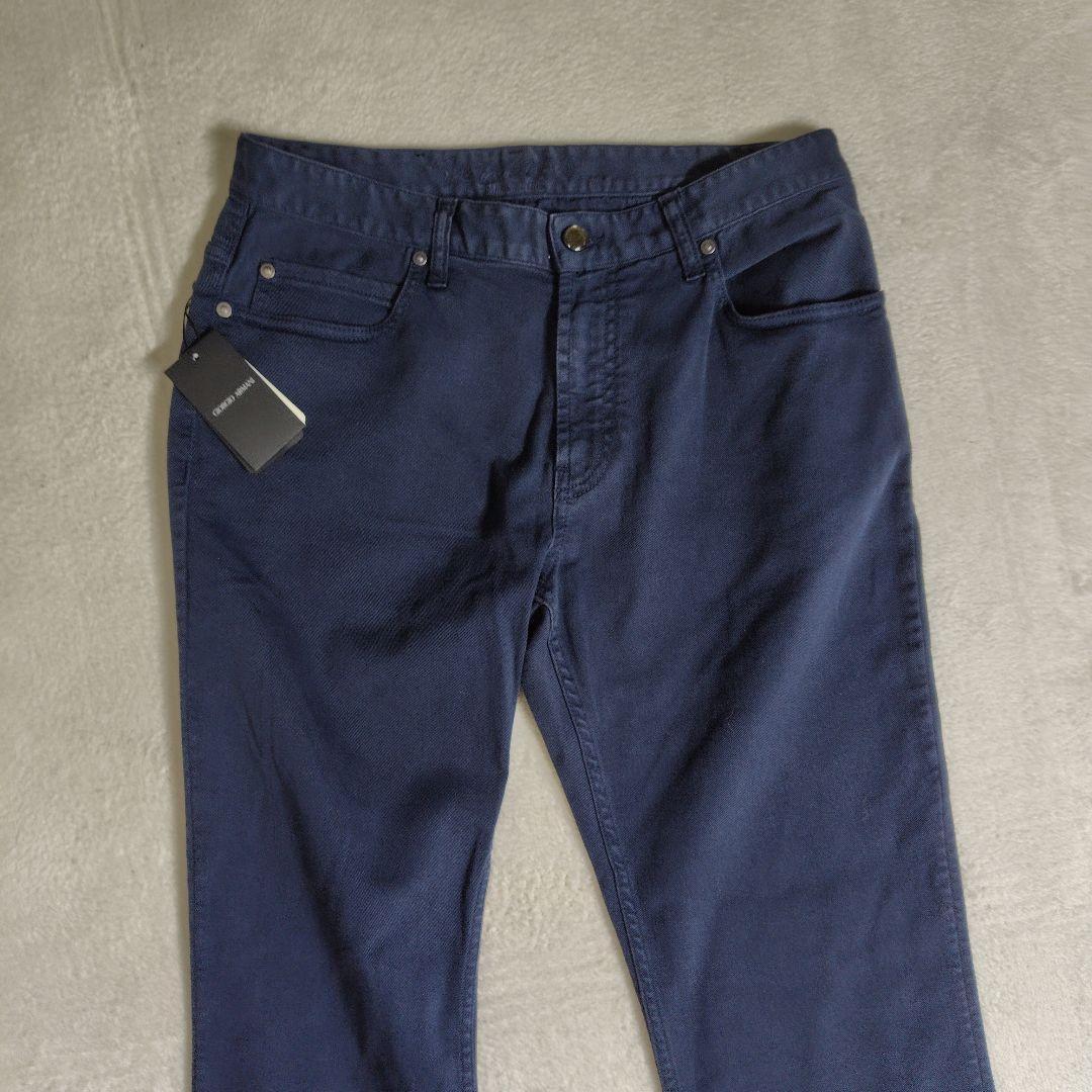 新品未使用　現行　XL　ジョルジオアルマーニ　チノパン　レザータグ　刺繍