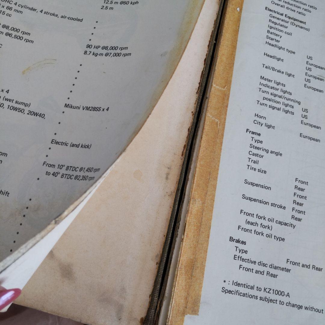 KAWASAKI KZ1000 モーターサイクル サービスマニュアル・希少