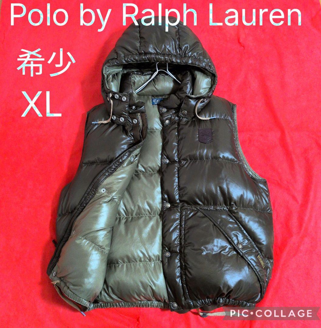 【希少☆レア】Polo Ralph Lauren レザーパッチ ダウンベスト