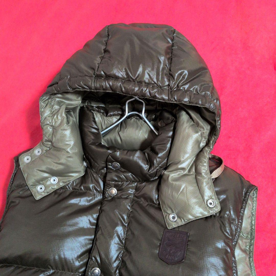 【希少☆レア】Polo Ralph Lauren レザーパッチ ダウンベスト