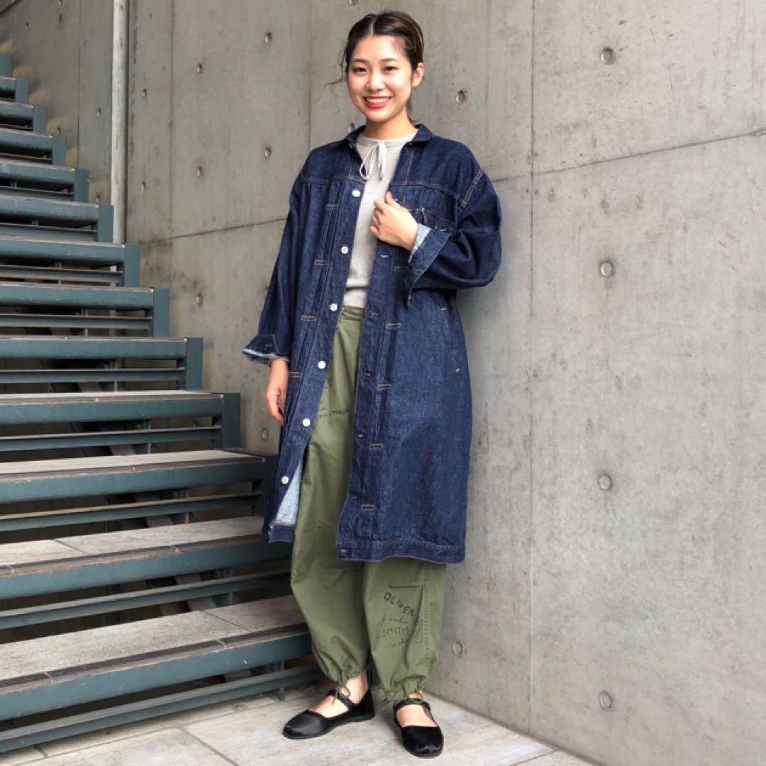 オアスロウ　プリーツ フロント コート