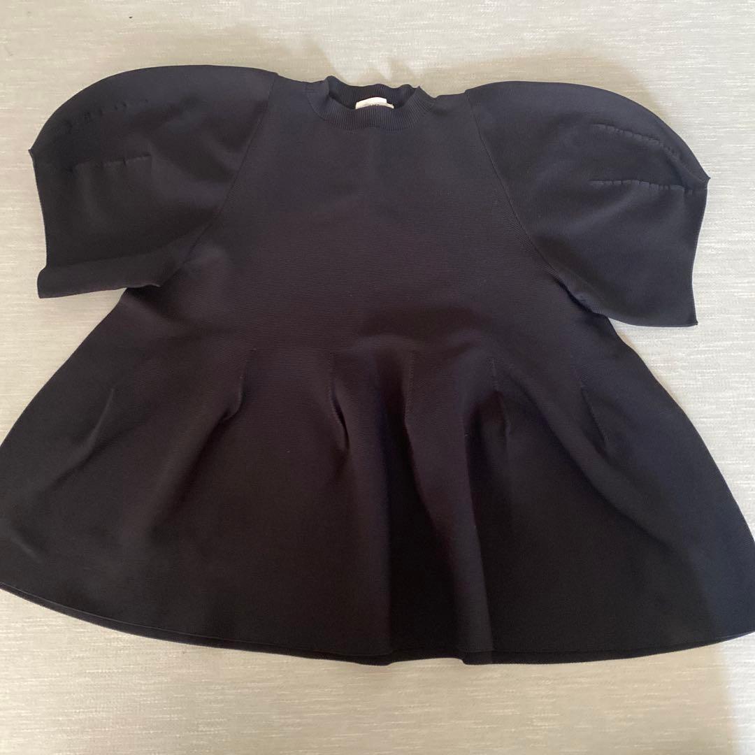 マチャット　ホールガーメント　半袖ニット ネイビー