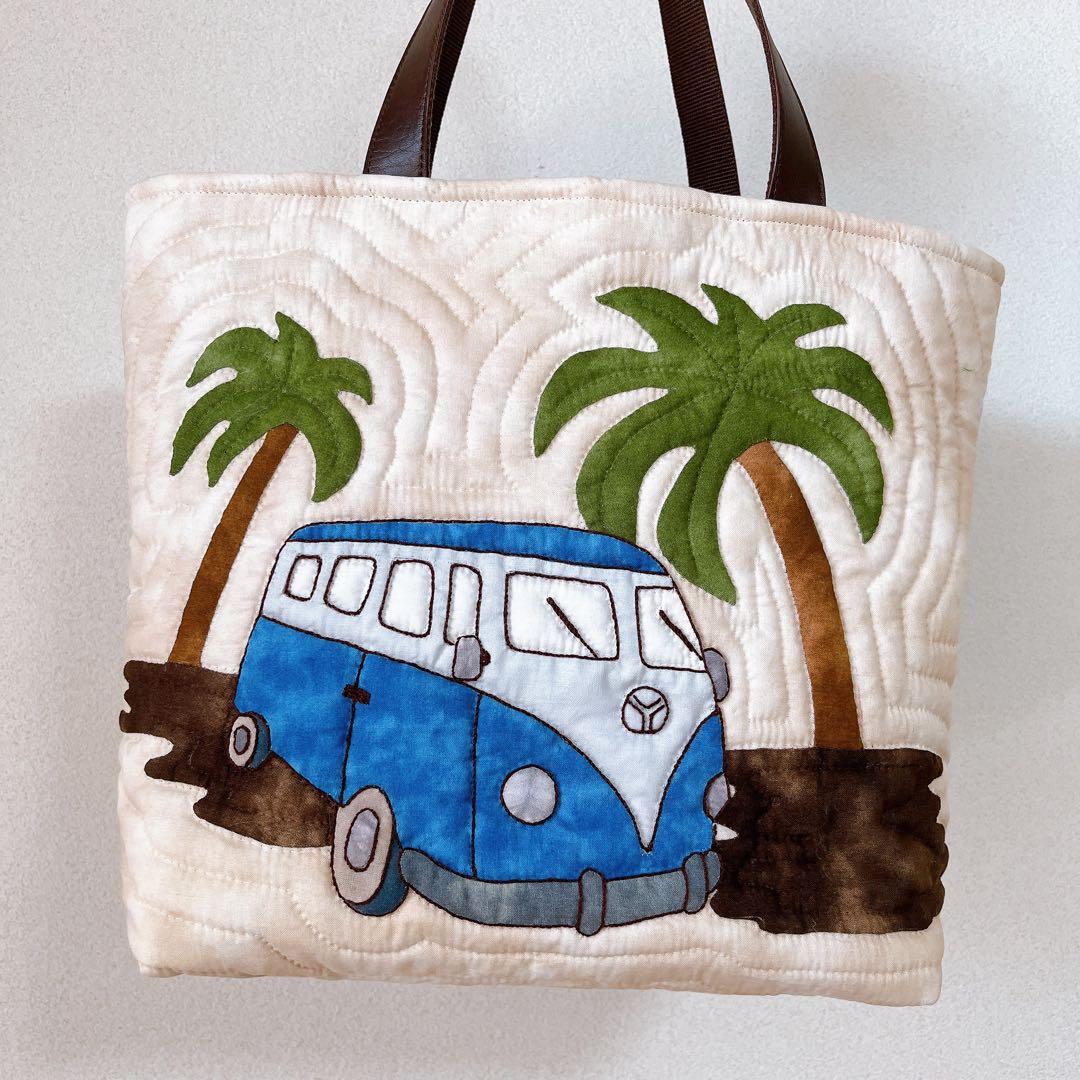 ハワイアンキルトバッグ、しょうりゅう様とお取引中、ワーゲンバス(レッド、ブルー)