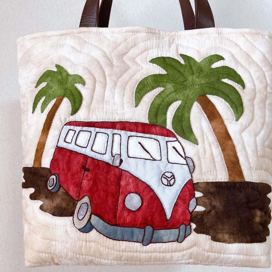 ハワイアンキルトバッグ、しょうりゅう様とお取引中、ワーゲンバス(レッド、ブルー)