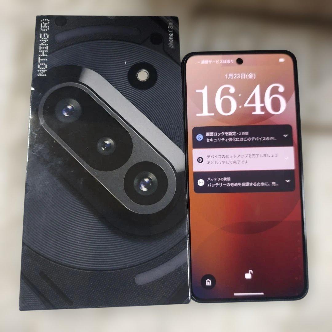 【美品】Nothing Phone (3a) ブラック 12GB/256GB