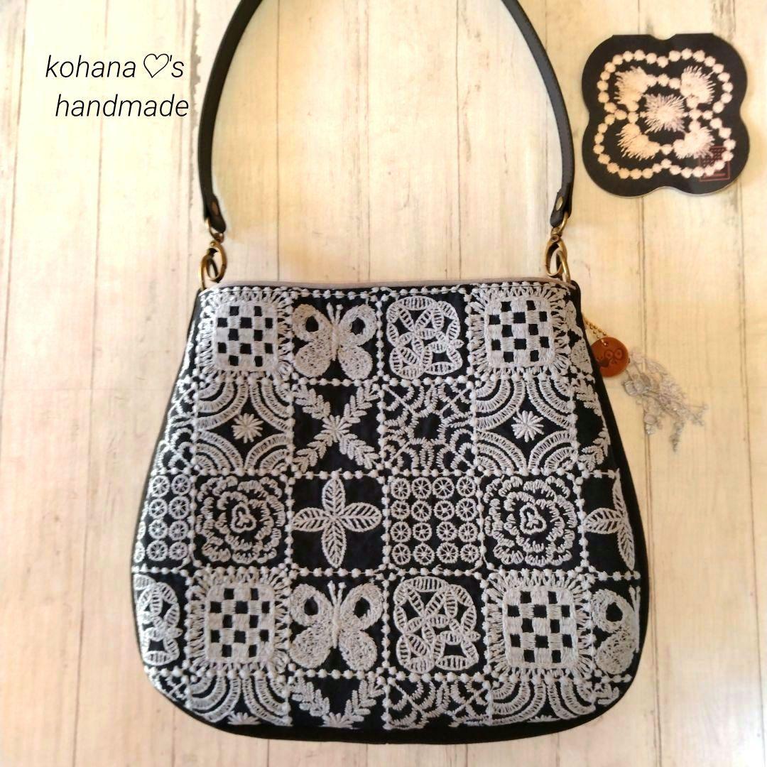 ハンドメイドஐ..ラウンドショルダーバッグ∂бミナペルホネン⚮̈