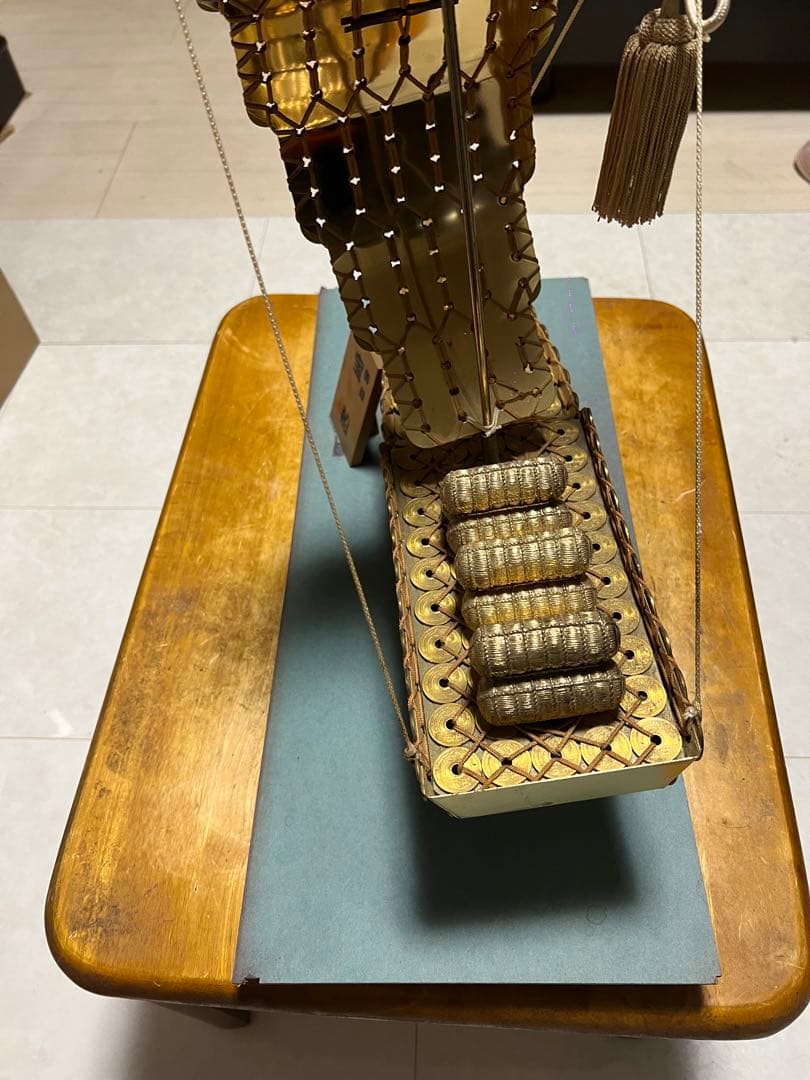 縁起物 5円玉 宝船 七福神 置物 (※ケース無し・本体美品)