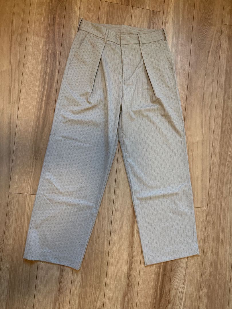 【新品】　CAMBIO（カンビオ）メンズ　ストライプワイドスラックス