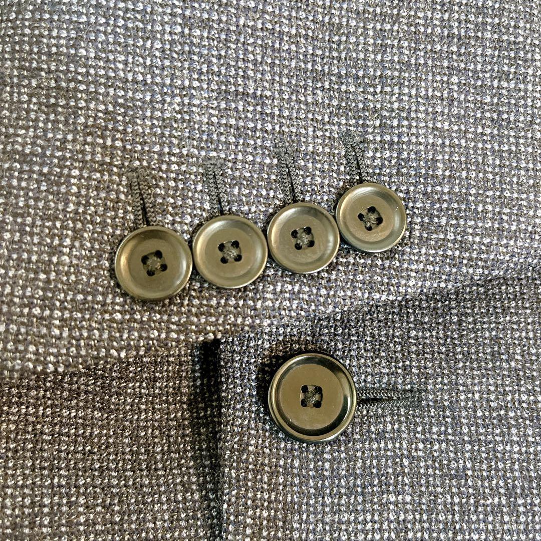 極美品★オーダーメイド★ウールミックス ツイード 3ピース ネイビー L相当