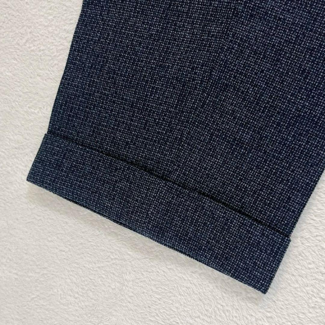 極美品★オーダーメイド★ウールミックス ツイード 3ピース ネイビー L相当