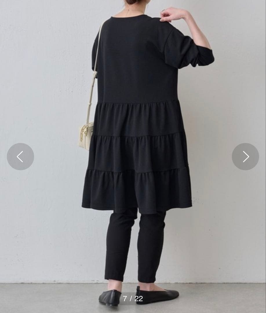 ◆美品◆ビアズリー◆2.5万◆ドライタッチティアードチュニック◆黒ブラック◆F