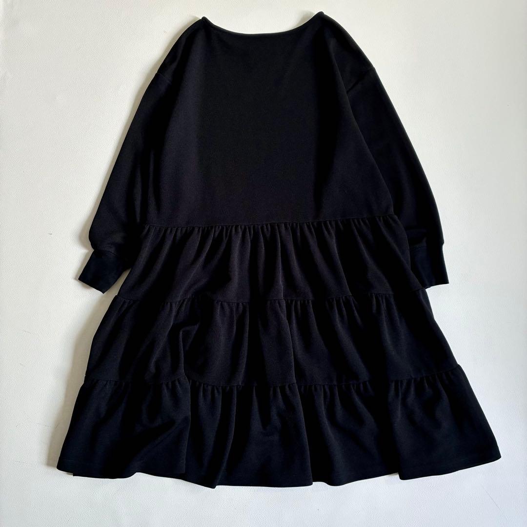 ◆美品◆ビアズリー◆2.5万◆ドライタッチティアードチュニック◆黒ブラック◆F