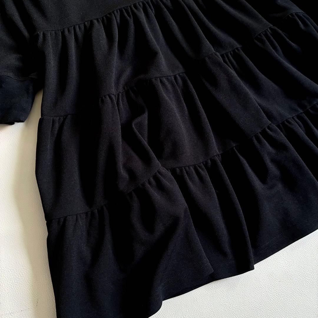 ◆美品◆ビアズリー◆2.5万◆ドライタッチティアードチュニック◆黒ブラック◆F