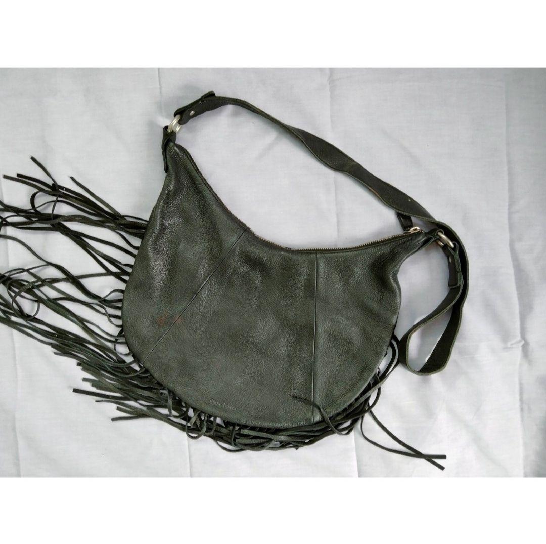 ラルフローレン　コンチョ・フリンジ付レザーショルダーバッグ