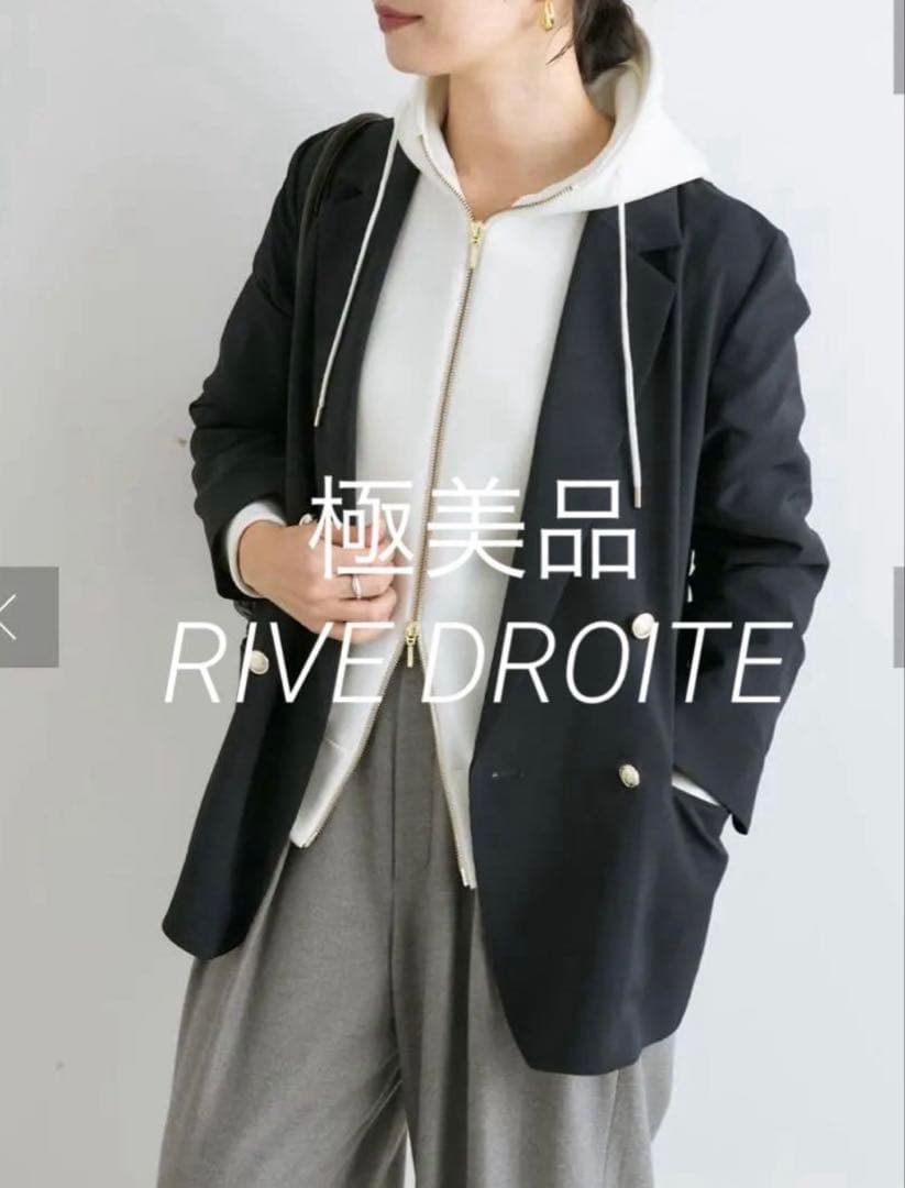 極美品★ リヴドロワ　ストレッチツイルテーラードジャケット