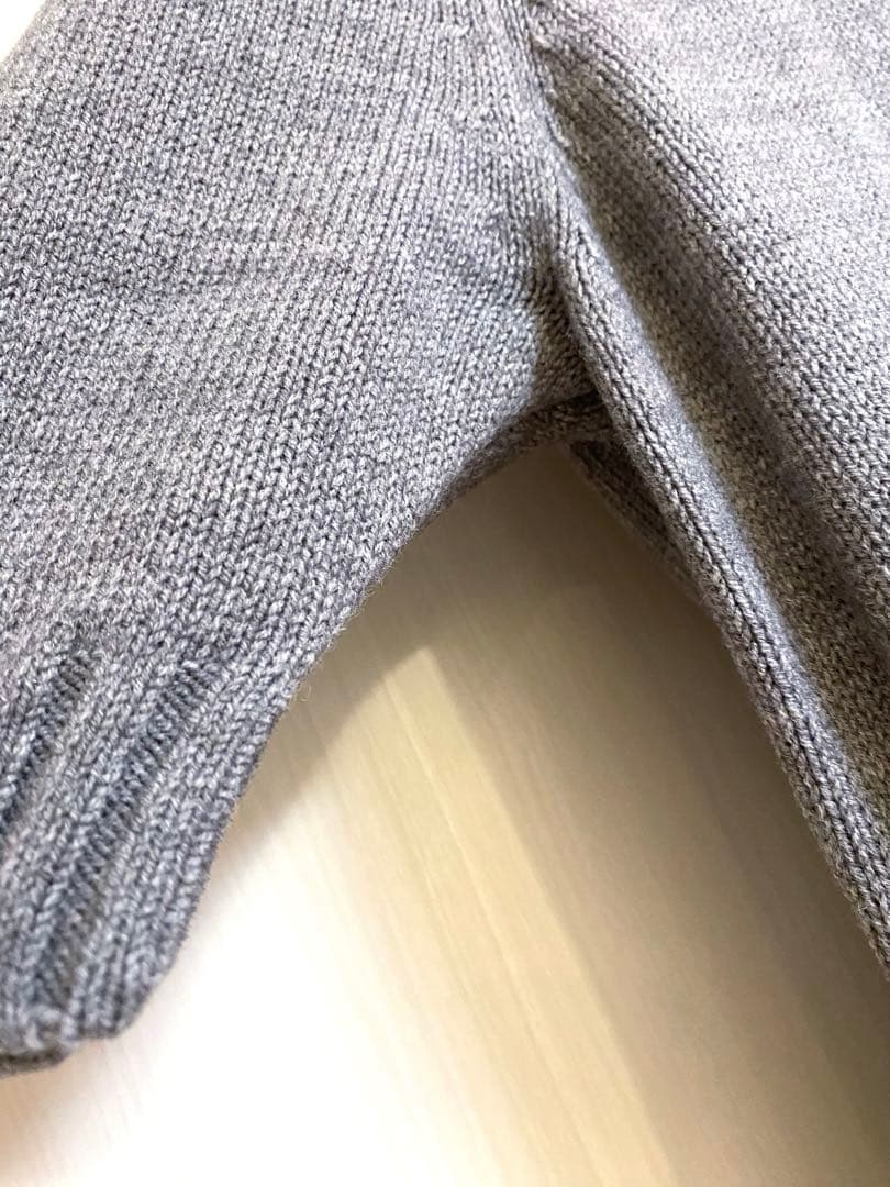 新品未使用☆エムズグレイシーワンピース ニット 中綿 カタログ掲載 グレー 白