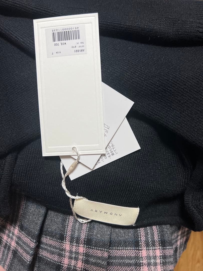 ワンピース Selena check mini dress Andmary