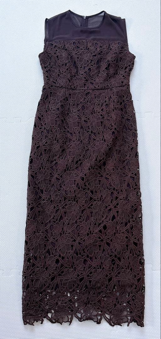 ルイルエブティック ブラウン ドレス 結婚式 レース ワンピース パーティ