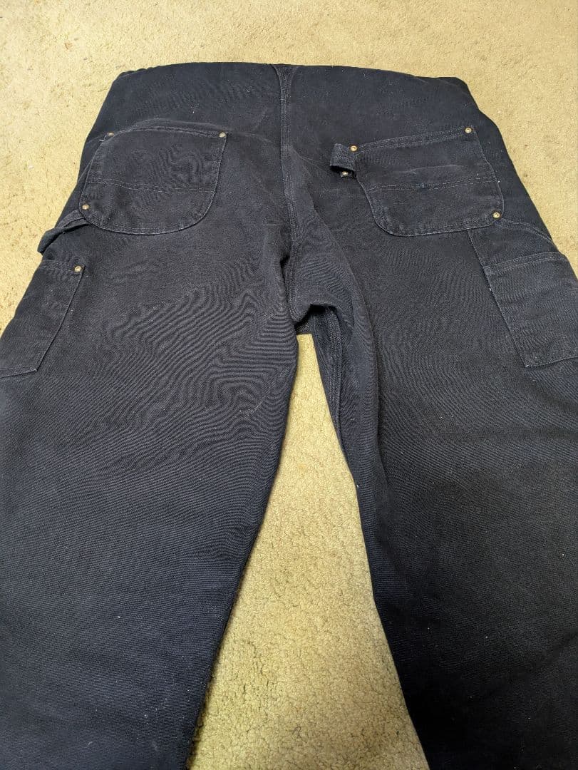 Carhartt 黒デニムオーバーオール 42×30