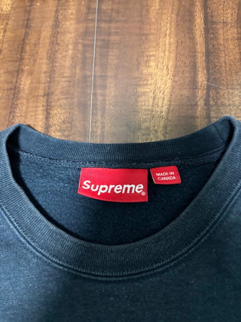Supreme Underline Crewneck ネイビー 20ss