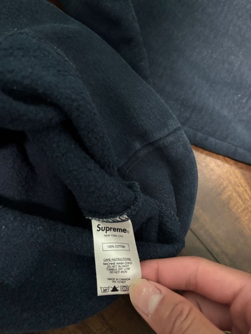 Supreme Underline Crewneck ネイビー 20ss