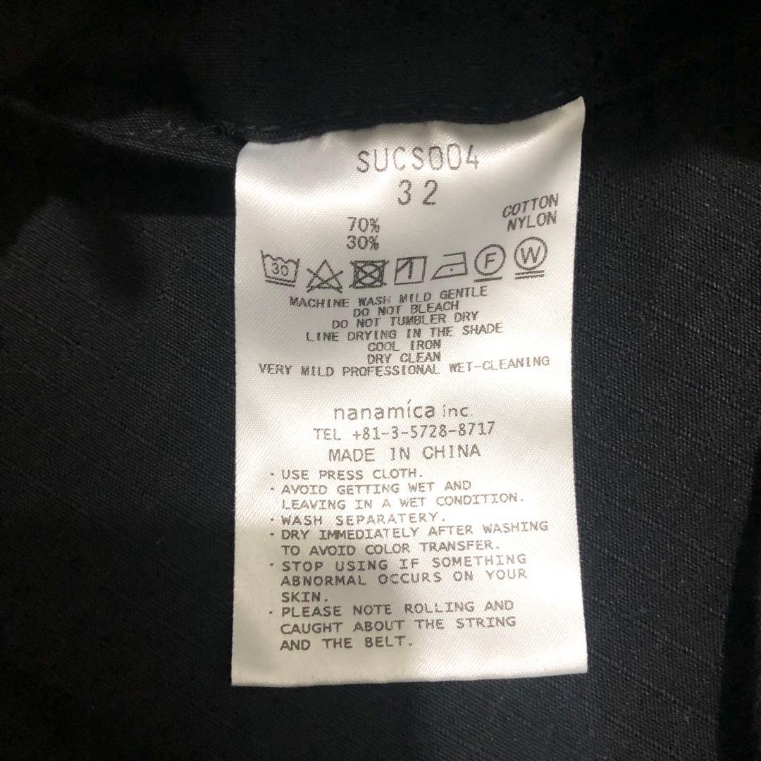 新品 nanamica Cargo Pants SUCS004 32 BLACK
