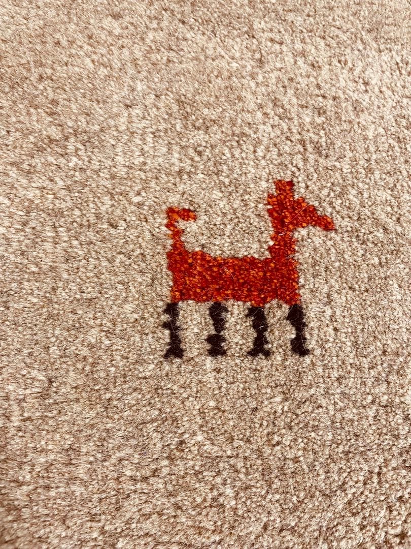 ギャッベ大判期間3Ｗ美品ペルシャ絨毯