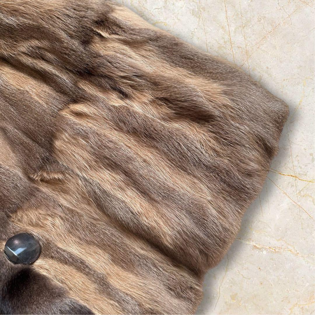 【新品・タグ付】ロリスファー コート シルク100% リバーシブル L ブラウン