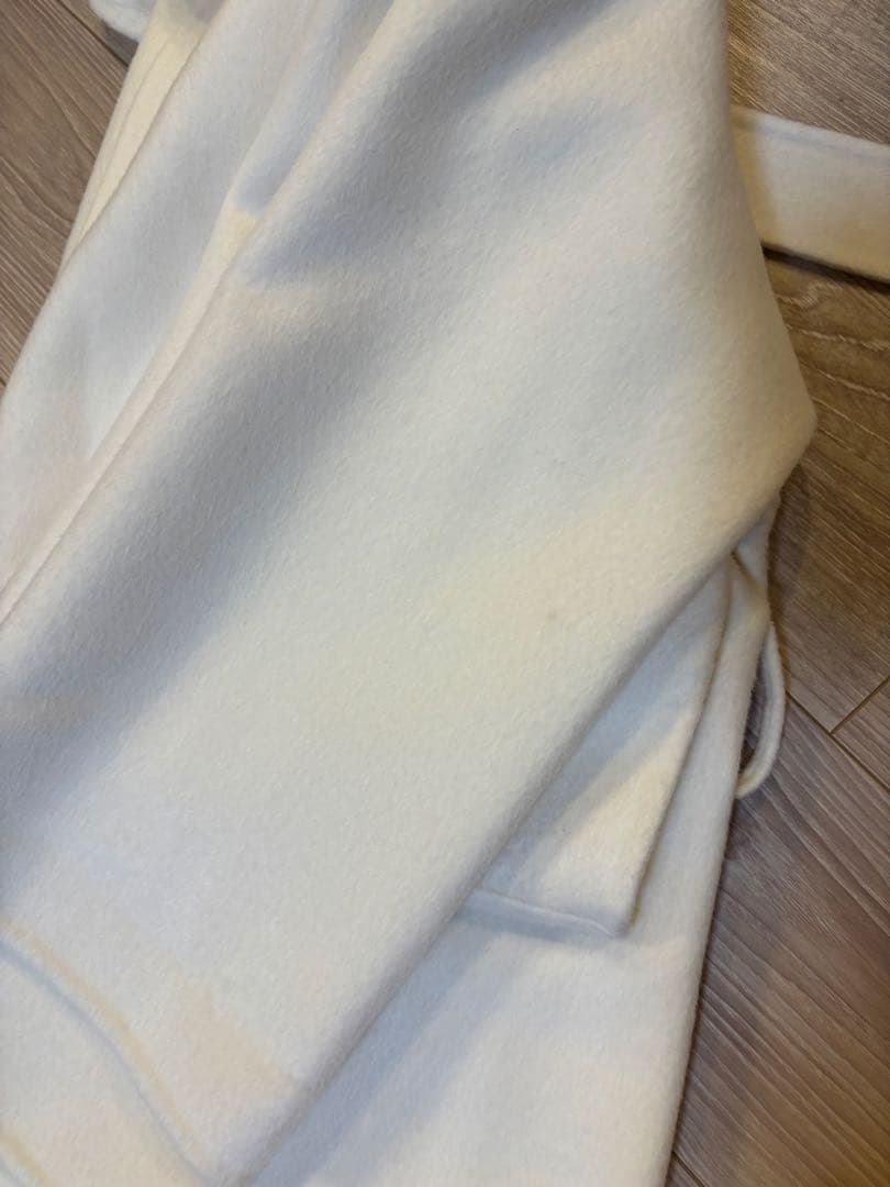 Mila owen ミラオーウェン　共布ベルト付ハーフ丈フードリバーコート