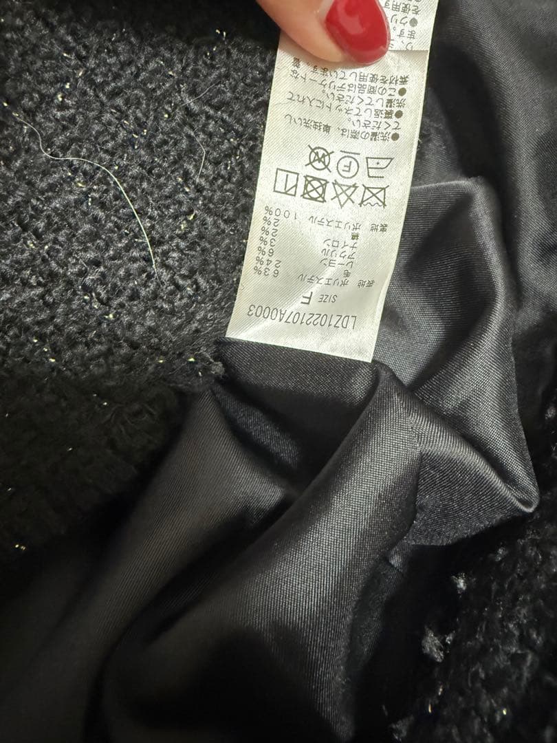 ◾️ラウンジドレス　ブラック チェーンツイードジャケット