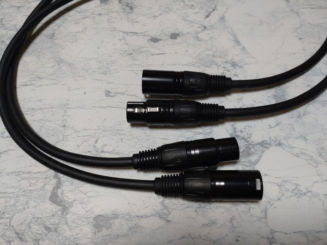 【新作】140段式カタパルト搭載　XLRケーブル ペア　約1.5m