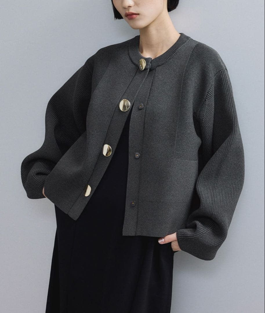 コトADAM ET ROPE' セレクトネックウェーブボタンカーディガン