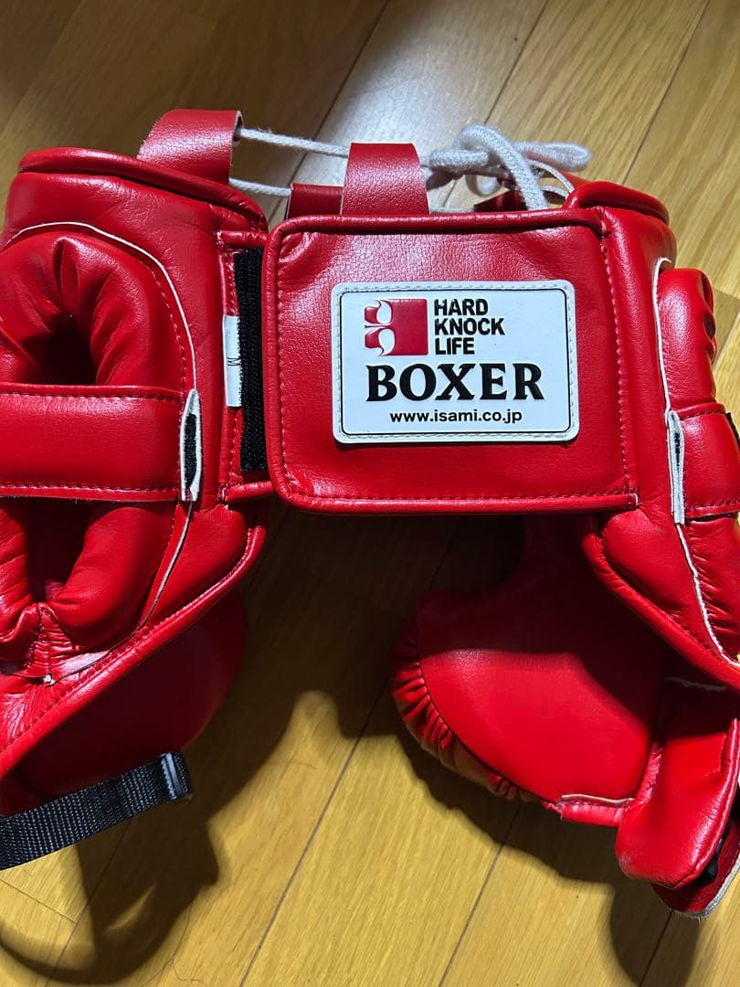 （美品）BOXERヘッドギア レッド　m