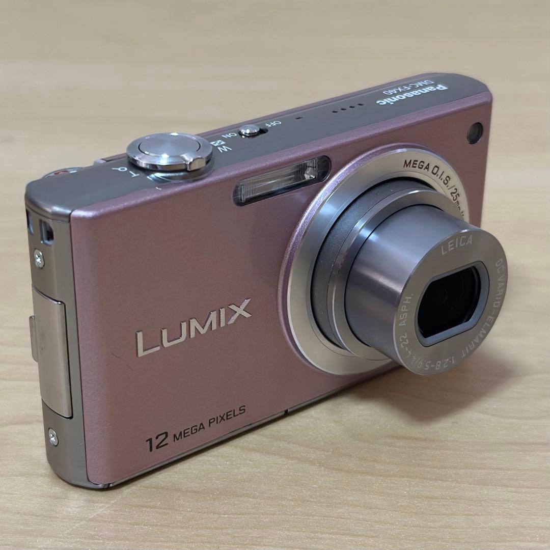 【動作品】Panasonic LUMIX DMC-FX40 ピンク 箱あり完品