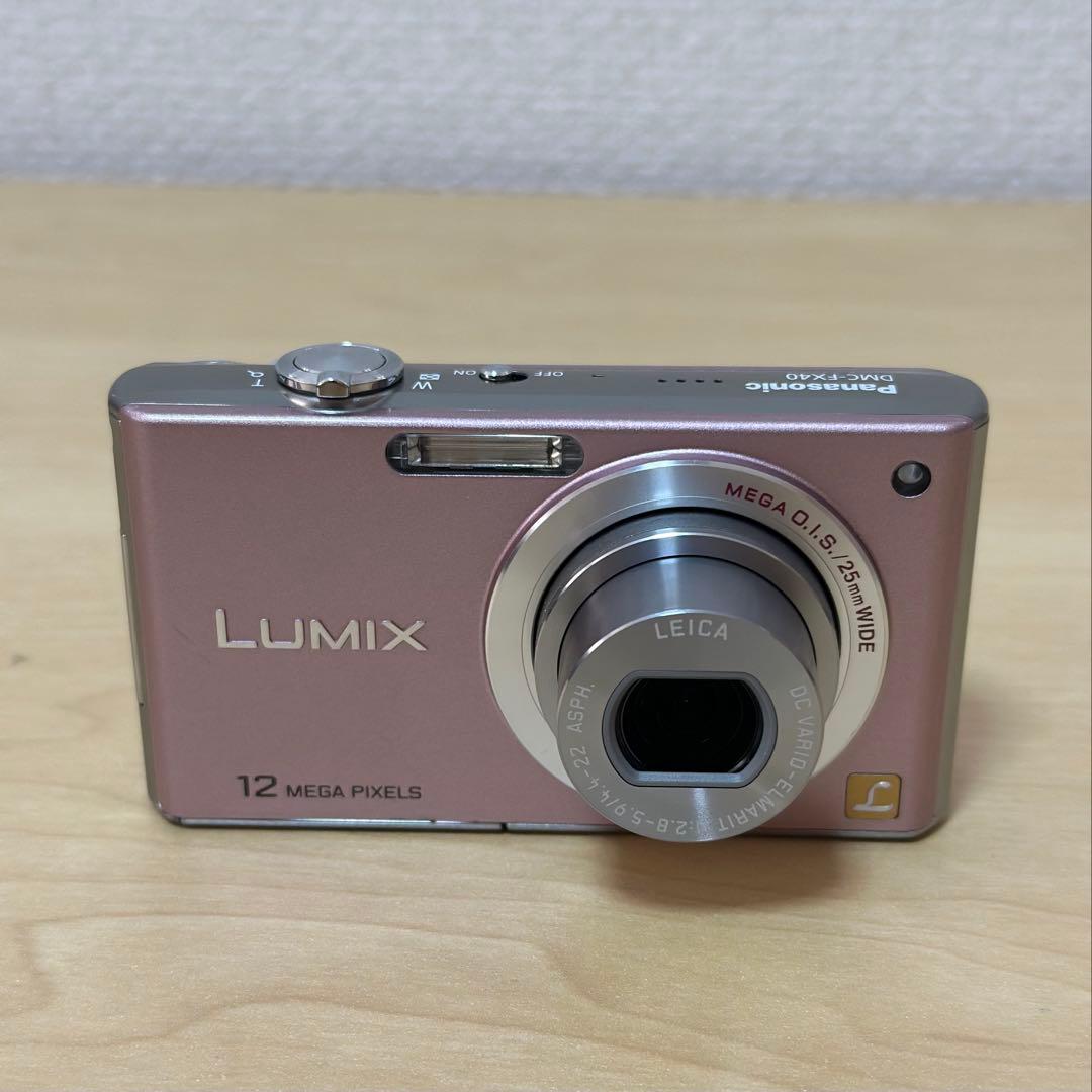 【動作品】Panasonic LUMIX DMC-FX40 ピンク 箱あり完品