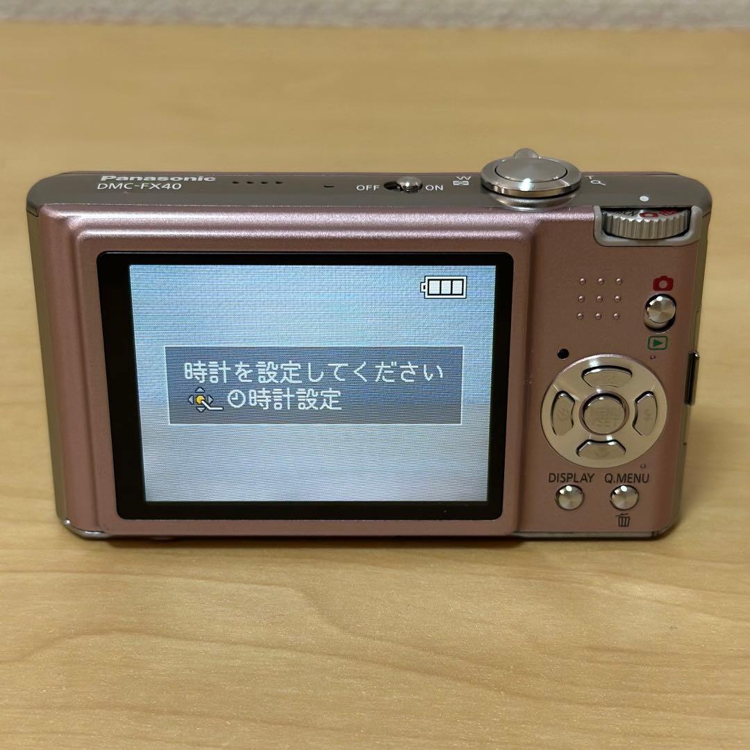 【動作品】Panasonic LUMIX DMC-FX40 ピンク 箱あり完品