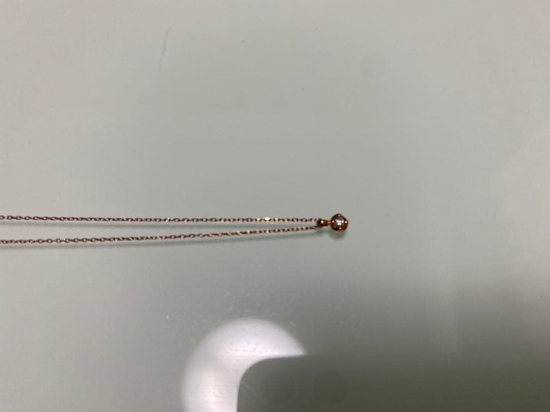 4℃10kピンクゴールドネックレス