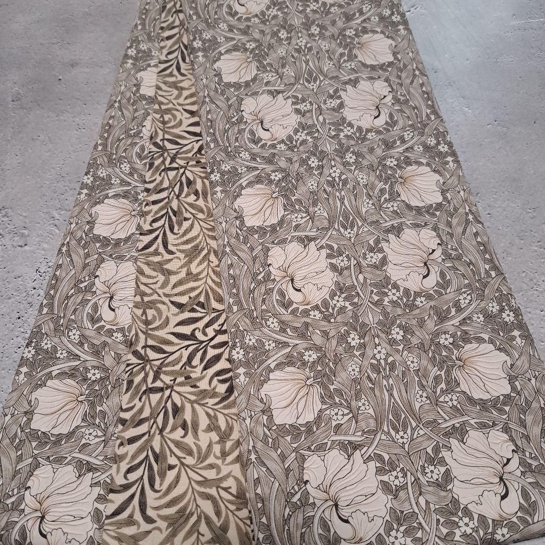 半幅帯　長尺　ウィリアムモリス　ピンパーネル×ウィローボゥ　リバーシブル