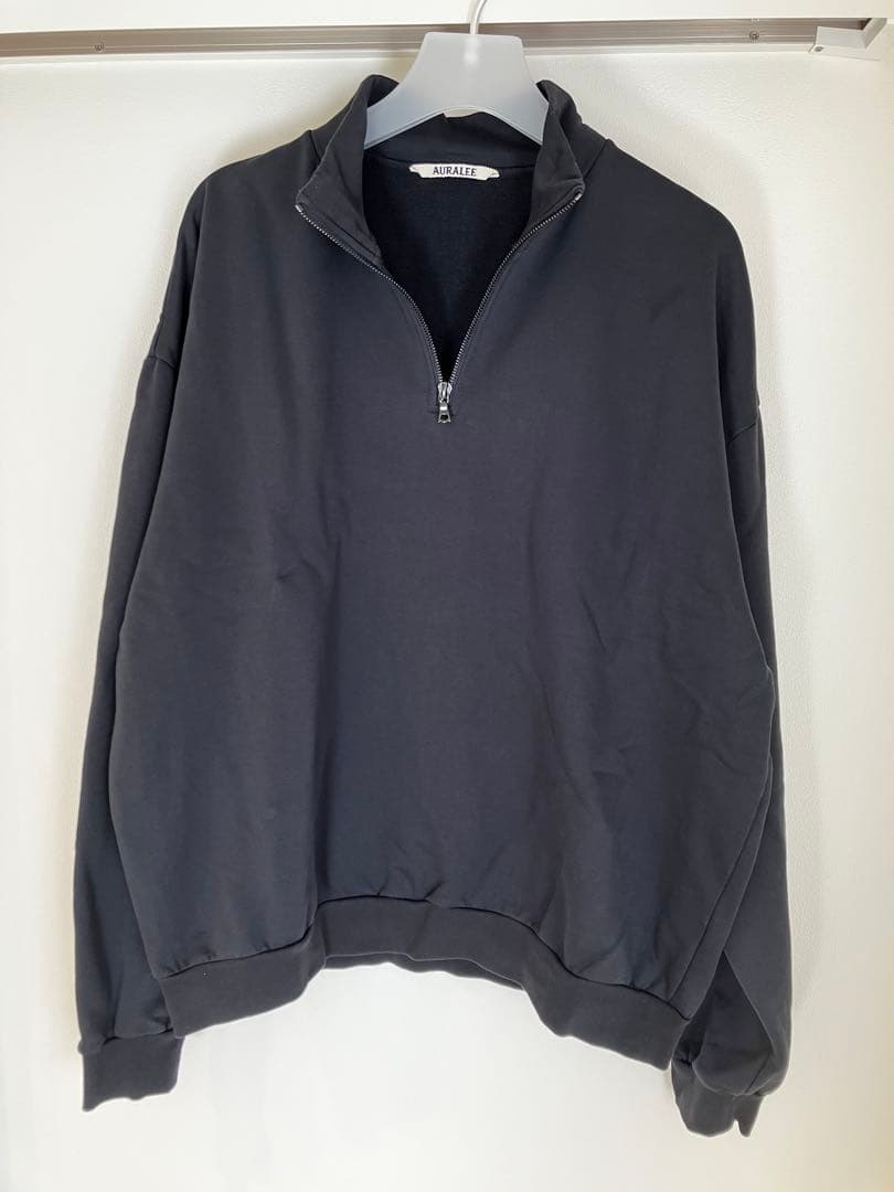 【AURALEE】ELASTIC HIGH GAUGESWEAT HALFZIP