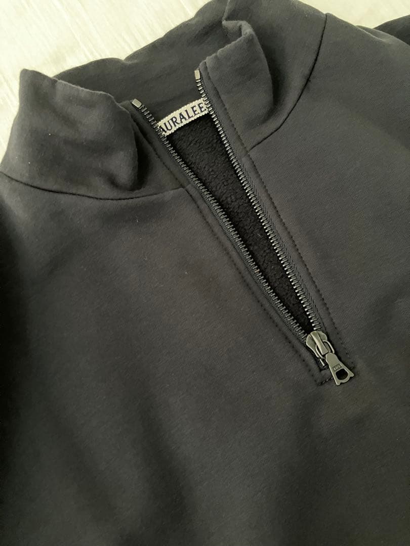 【AURALEE】ELASTIC HIGH GAUGESWEAT HALFZIP