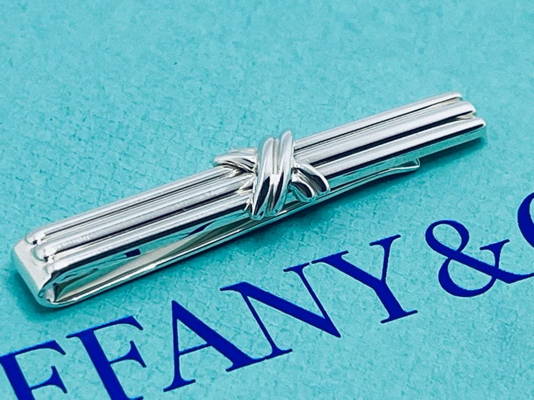 c828 美品　ティファニー　1992 シグネチャー　ネクタイピン　925