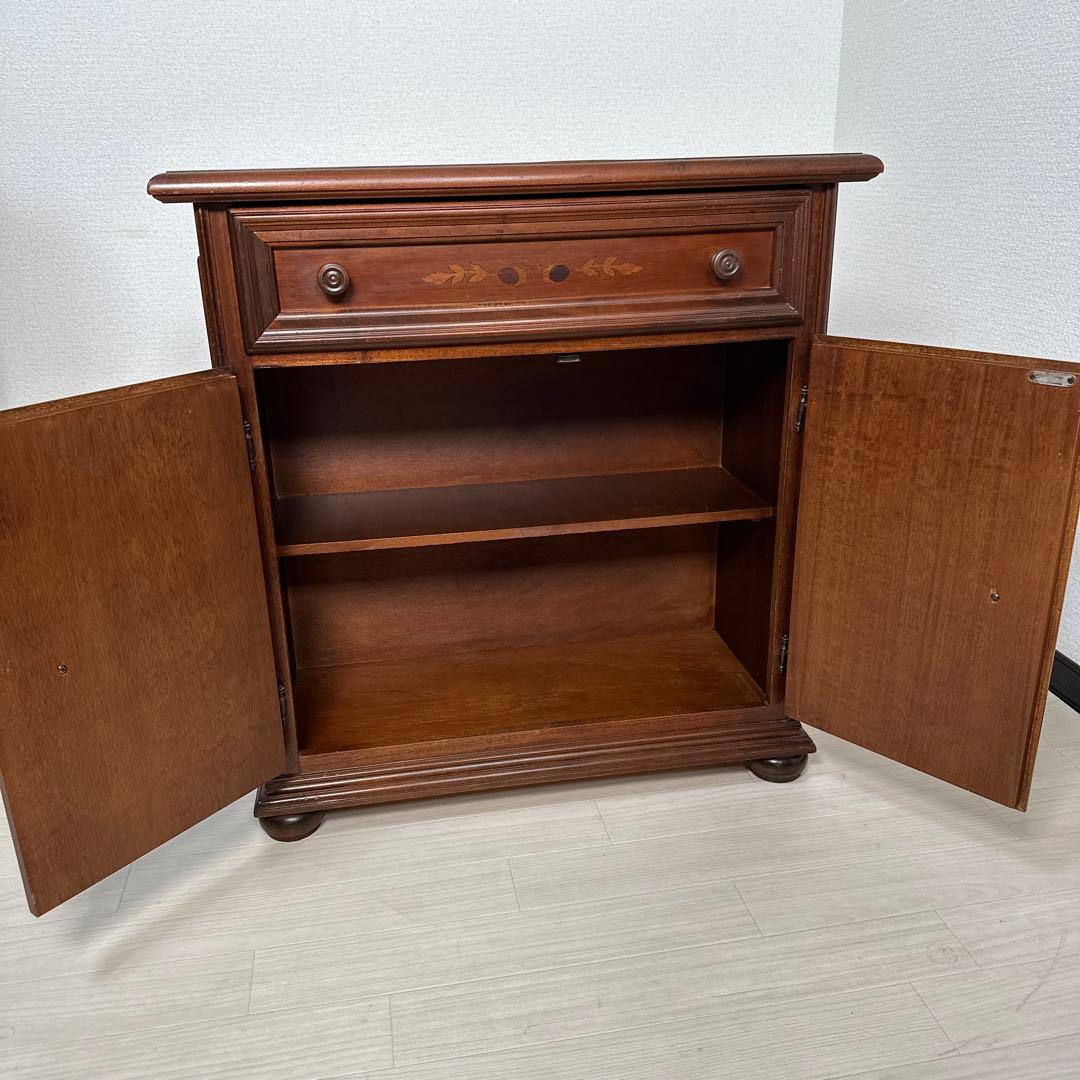 イタリア製 象嵌細工 アンティークスタイル コンソール キャビネット i4-2※