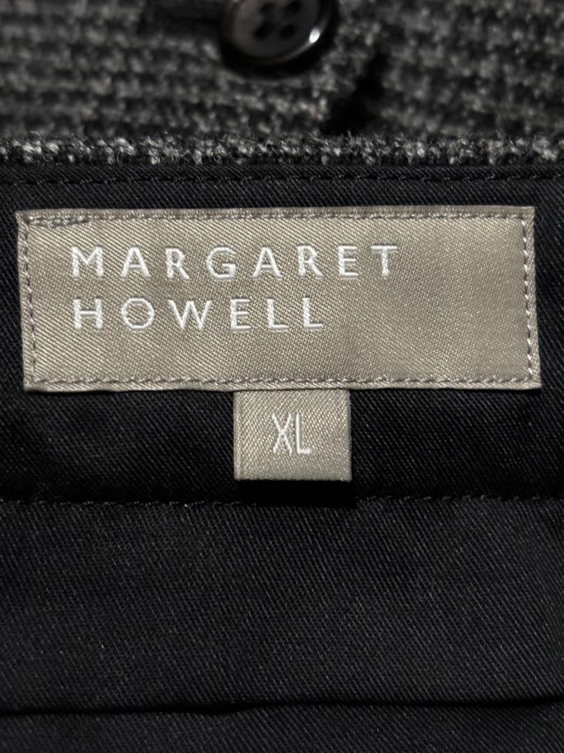 マーガレットハウエル　ツイード　テーパードスラックス　美品　XL W90