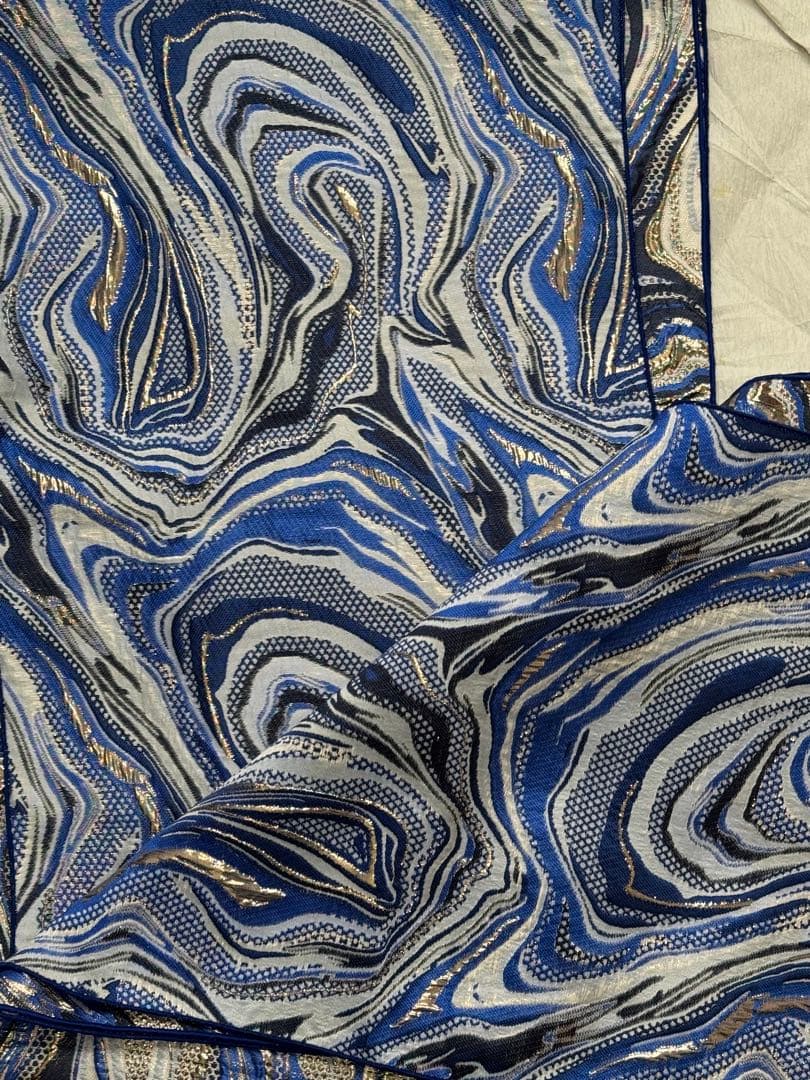 大人兵児帯【オーシャン】【スノーホワイトプラチナシルバー】セット