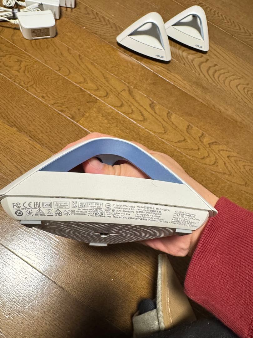 ASUS WiFi ルーター 1300+450M メッシュ Lyra Trio