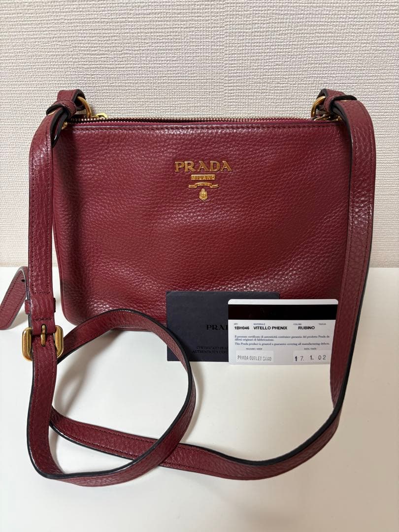 美品‼️PRADA プラダ ショルダーバッグ ヴィッテロ ギャランティーカード付き