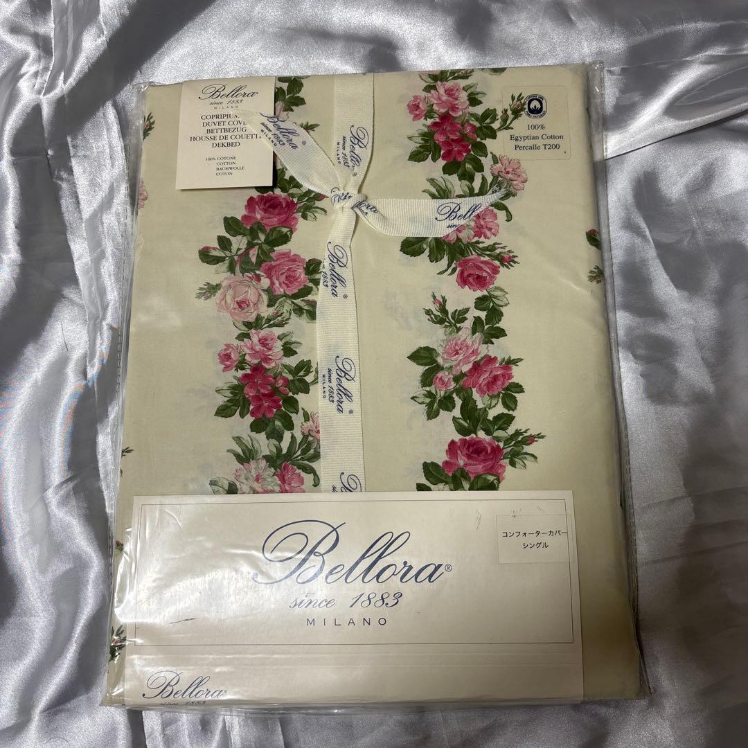 luca ☆新品未使用☆Bellora 花柄 シングル掛け布団カバー