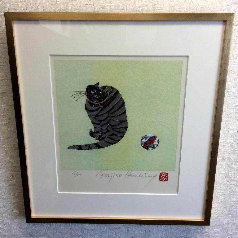 南の風様　フジ子・ヘミング 「猫十態～クリコ」直筆サイン　69/200