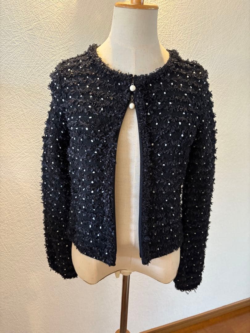 美品⭐︎René カーディガン 34 トップス　ニット　ブラック